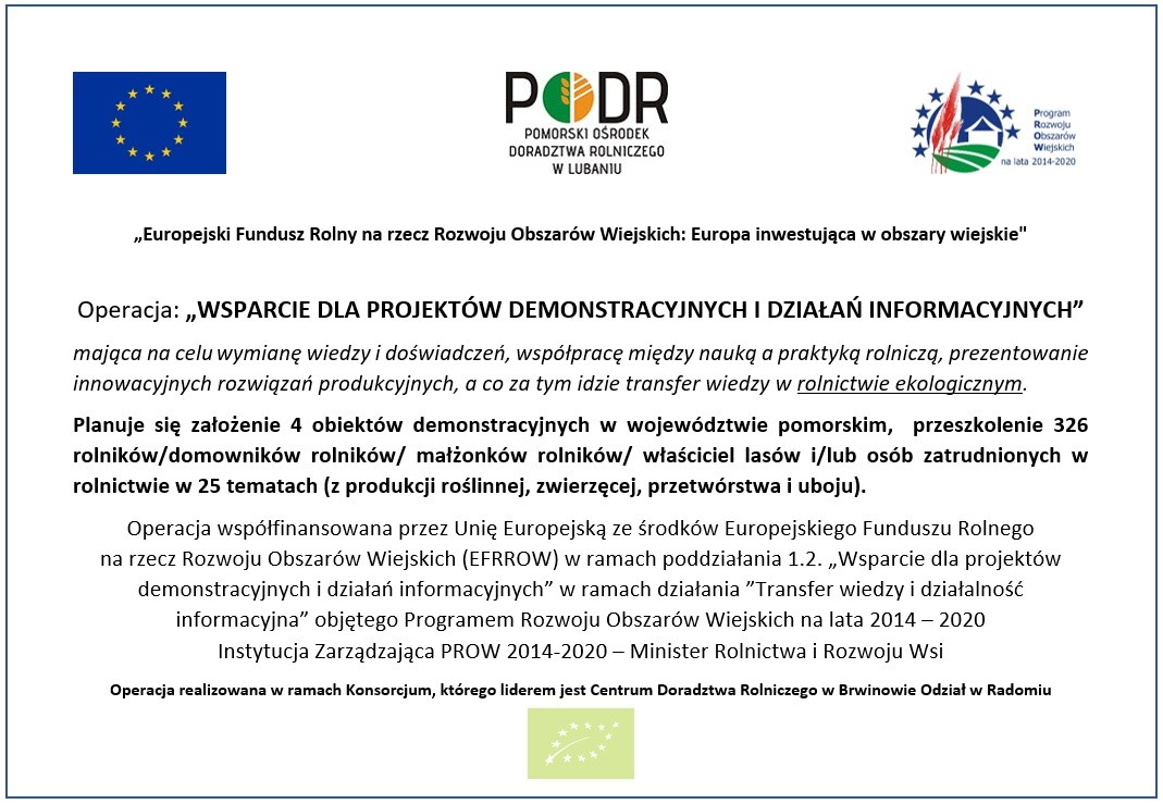 Plakat informacyjny na temat realizacji projektu