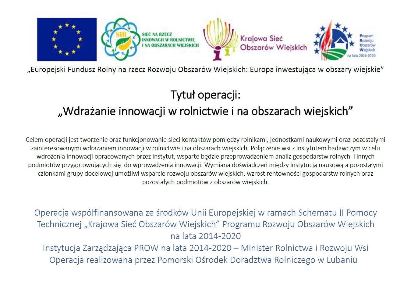 informacje o projekcie