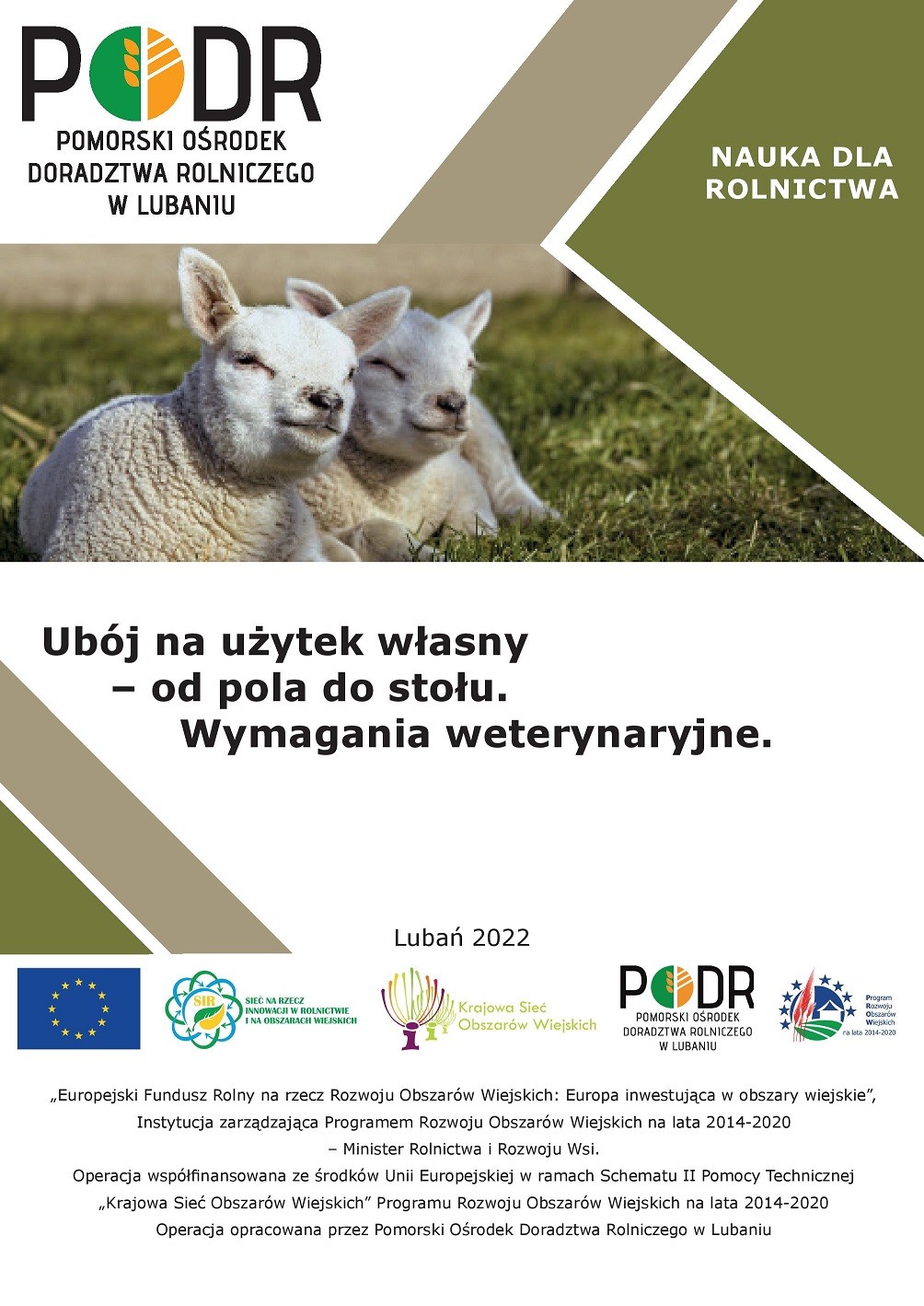 Ubój na użytek własny – od pola do stołu. Wymagania weterynaryjne. - okładka